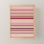 Dusty Rose And Blush Stripes Mini Art Print Gallery Image 1