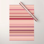 Dusty Rose And Blush Stripes Wrapping Paper Gallery Image 1