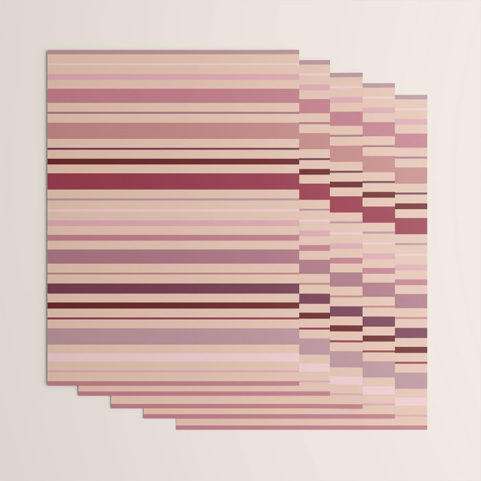 Dusty Rose And Blush Stripes Wrapping Paper Gallery Image 3