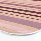 Dusty Rose And Blush Stripes Bath Mat Gallery Image 3