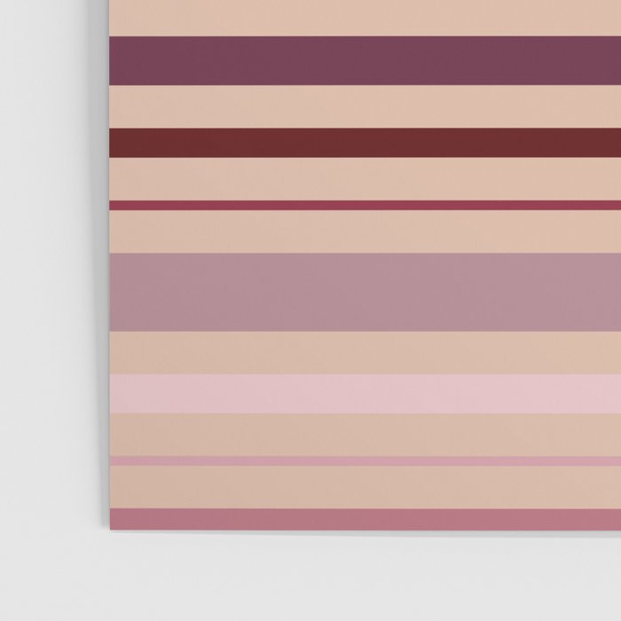 Dusty Rose And Blush Stripes Poster Gallery Image 3