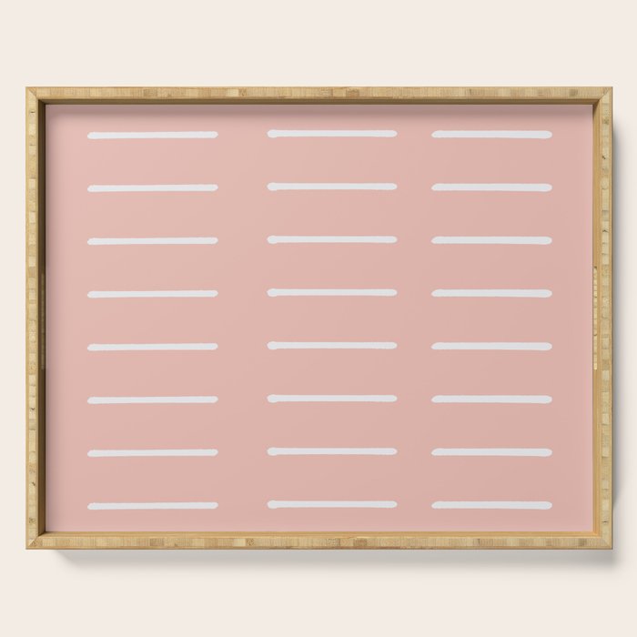 Mudcloth (Blush) Serving Tray Gallery Image 1