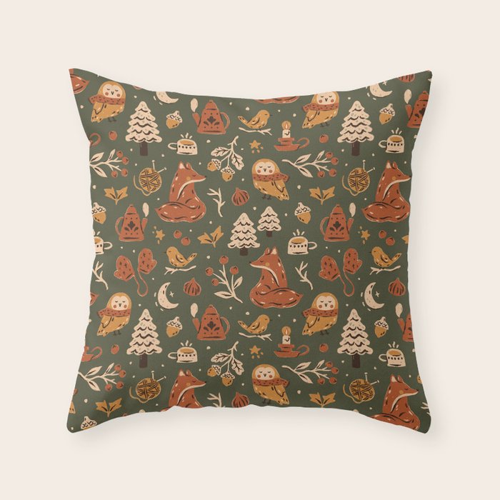 Winter Comfort Throw Pillow Gallery Image 6