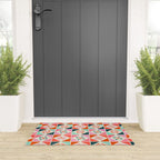 Festive Quilt Pattern in Pink, Red And Green Welcome Mat Gallery Image 3