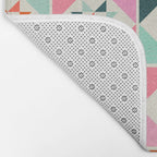 Festive Quilt Pattern in Pink, Red And Green Bath Mat Gallery Image 2