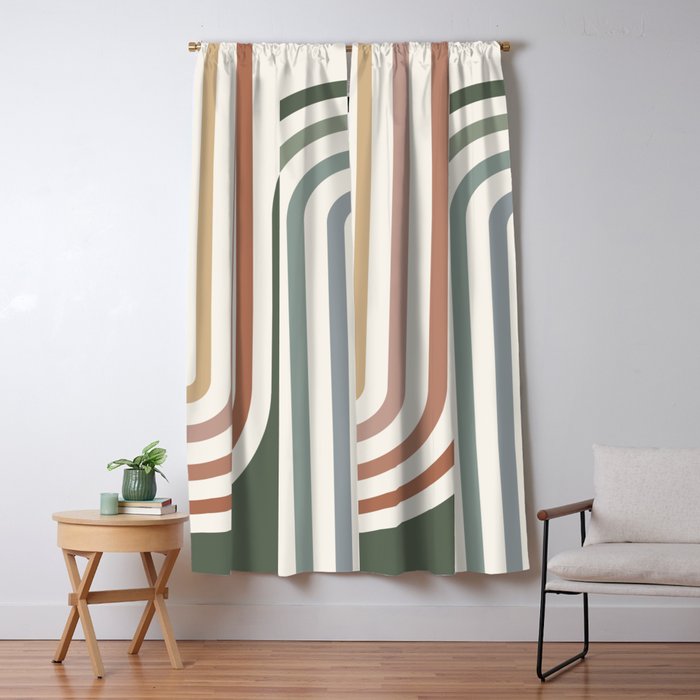 Bold Curvature Stripes VII Window Curtain Gallery Image 1