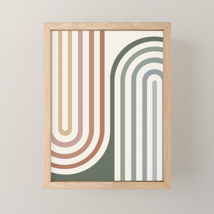 Bold Curvature Stripes VII Mini Art Print Gallery Image 1