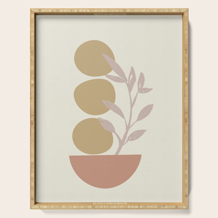 Desert Botanicals and Organic Shapes in Terracotta, Gold, and Blush Serving Tray Gallery Image 1