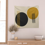 abstract sun and moon  Wall Tapestry Gallery Image 2