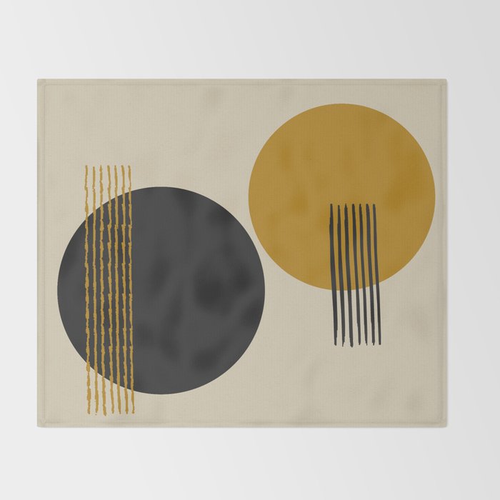 abstract sun and moon  Throw Blanket Gallery Image 2