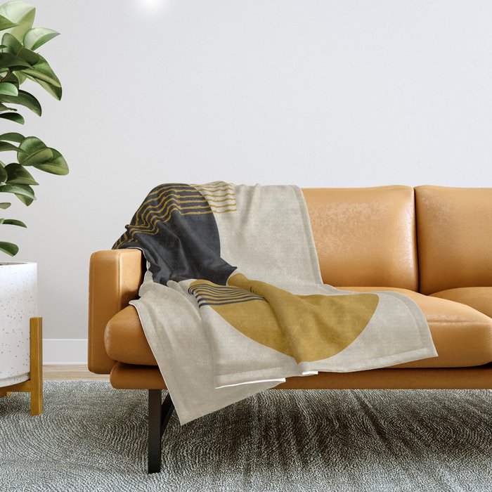 abstract sun and moon  Throw Blanket Gallery Image 1