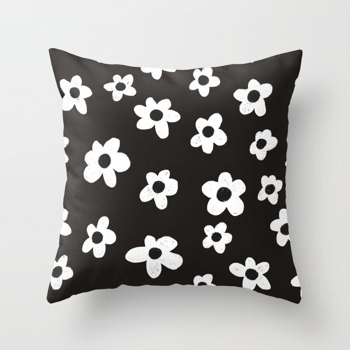 Black garden Throw Pillow Gallery Image 6