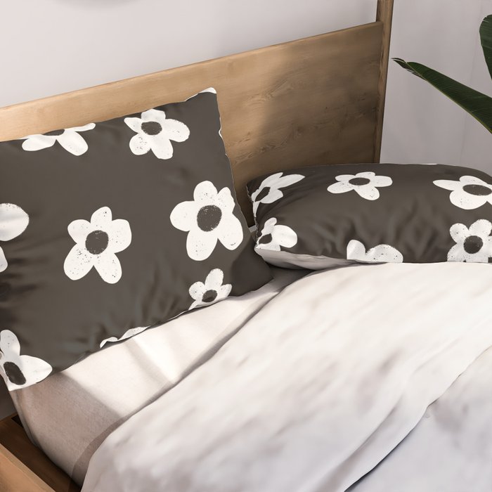 Black garden Pillow Sham Gallery Image 2