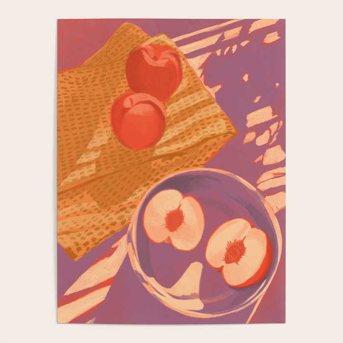 White Peaches Still Life Poster Gallery Image 4