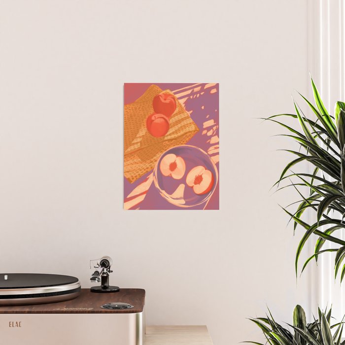 White Peaches Still Life Poster Gallery Image 2
