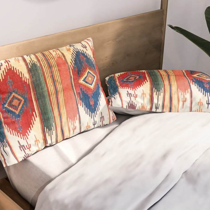 Aksaray Antique Cappadocian Turkish Kilim Print Pillow Sham Gallery Image 2