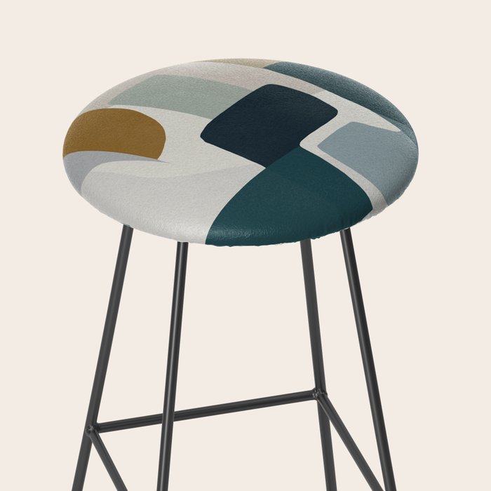 Geometric composition square Stool Gallery Image 2