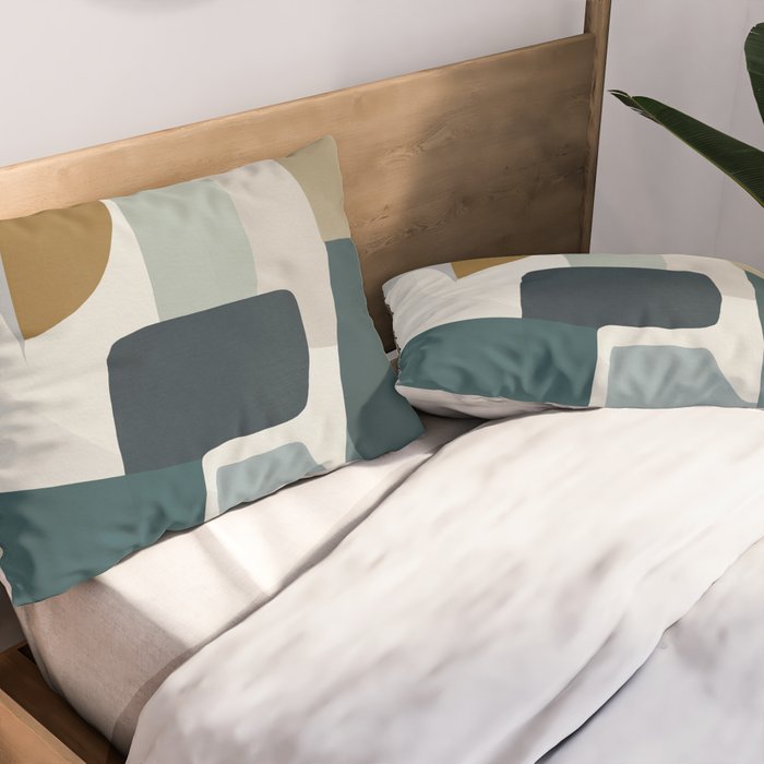 Geometric composition square Pillow Sham Gallery Image 2