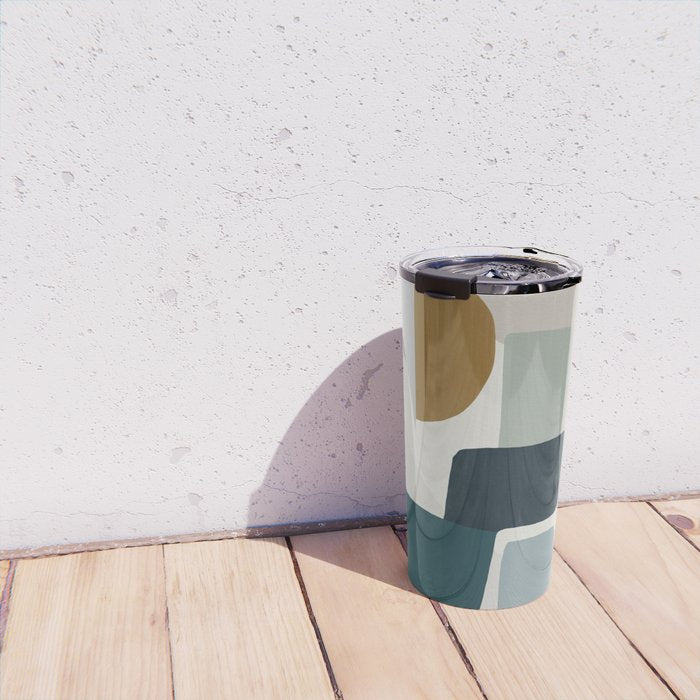 Geometric composition square Travel Mug Gallery Image 4