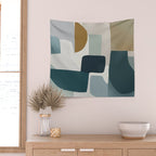 Geometric composition square Wall Tapestry Gallery Image 2