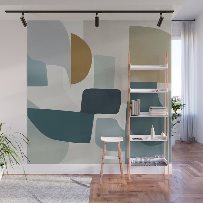 Geometric composition square Wall Mural Gallery Image 1
