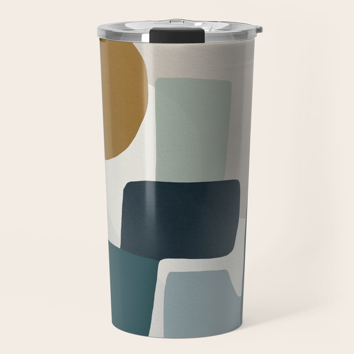 Geometric composition square Travel Mug Gallery Image 1