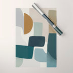 Geometric composition square Wrapping Paper Gallery Image 1