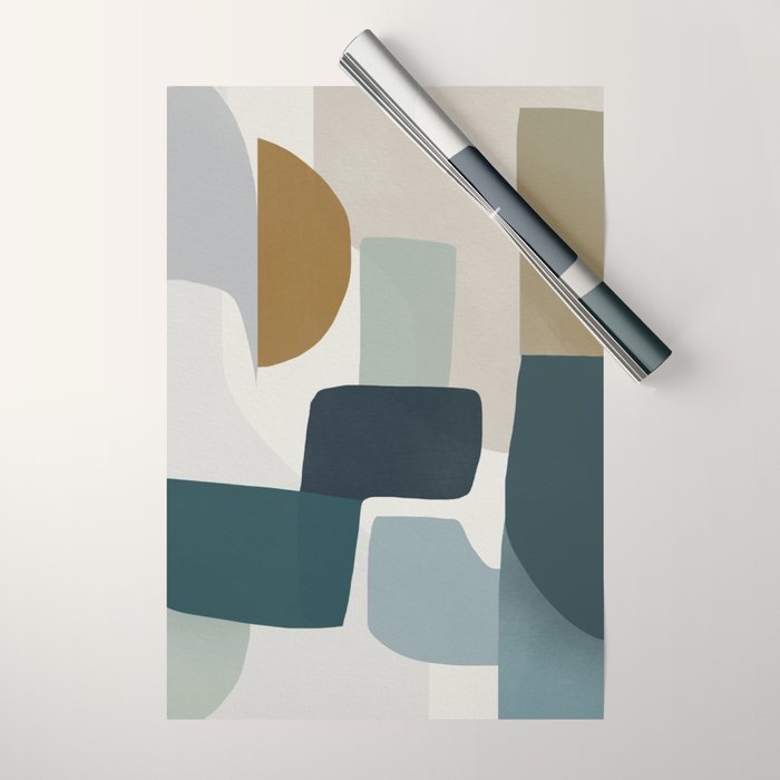 Geometric composition square Wrapping Paper Gallery Image 1