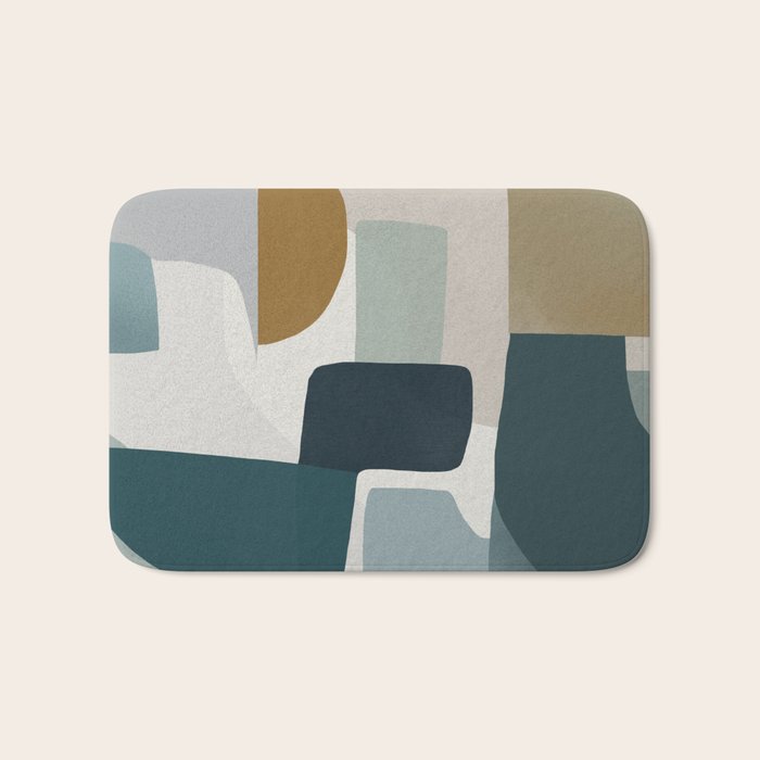 Geometric composition square Bath Mat Gallery Image 1