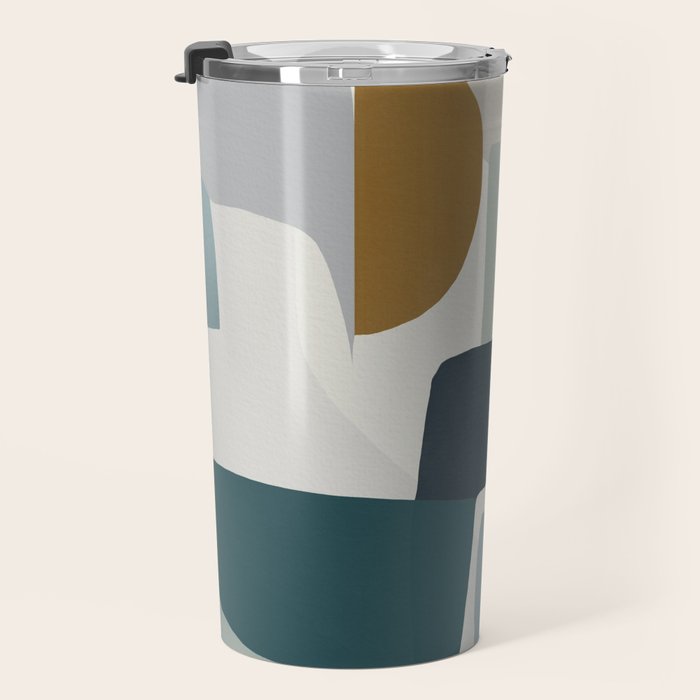 Geometric composition square Travel Mug Gallery Image 3
