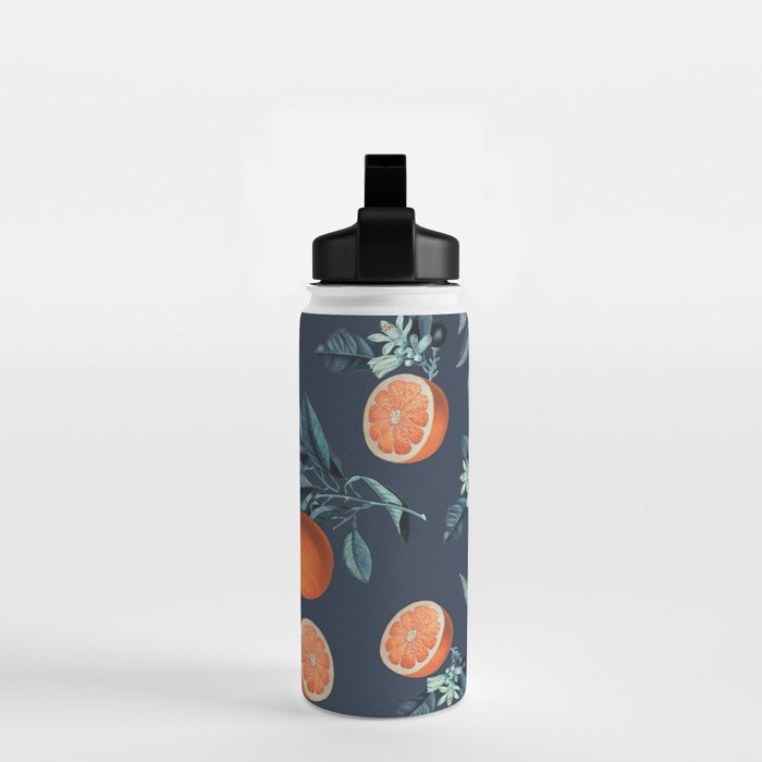 Lemon and Leaf Pattern VI Water Bottle Gallery Image 2