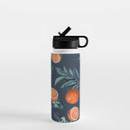 Lemon and Leaf Pattern VI Water Bottle Gallery Image 1