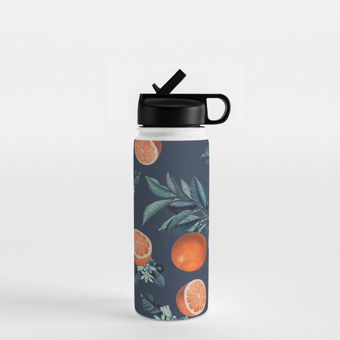 Lemon and Leaf Pattern VI Water Bottle Gallery Image 1