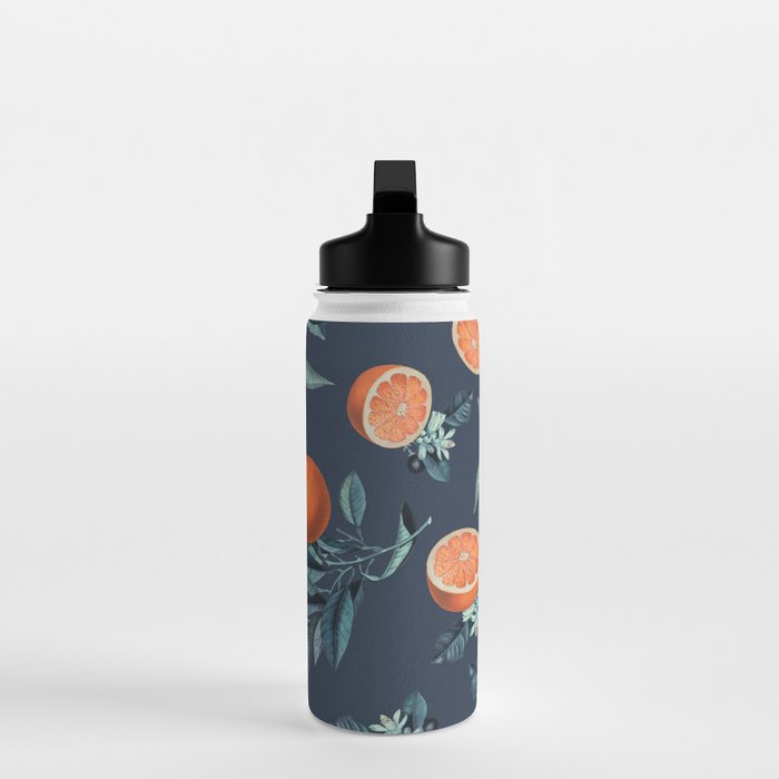 Lemon and Leaf Pattern VI Water Bottle Gallery Image 3
