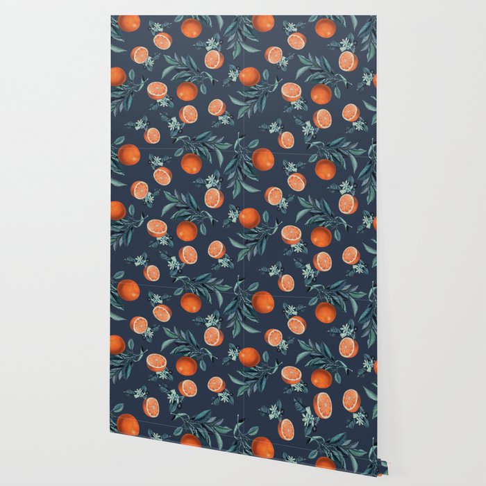 Lemon and Leaf Pattern VI Wallpaper Gallery Image 2