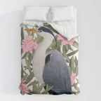 Gray heron and oleander plant - Comforter Gallery Image 6