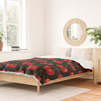 Y2K Cherries - Black Pattern Large Duvet Cover Gallery Image 2