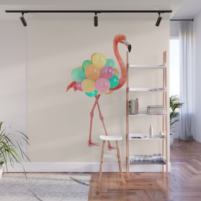 FLAMINGO PARTY Wall Mural Gallery Image 1