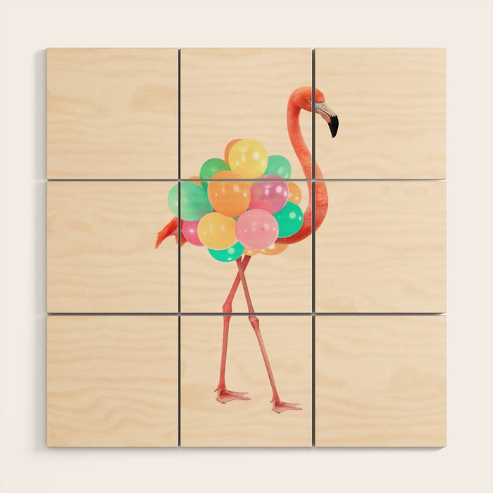 FLAMINGO PARTY Wood Wall Art Gallery Image 1