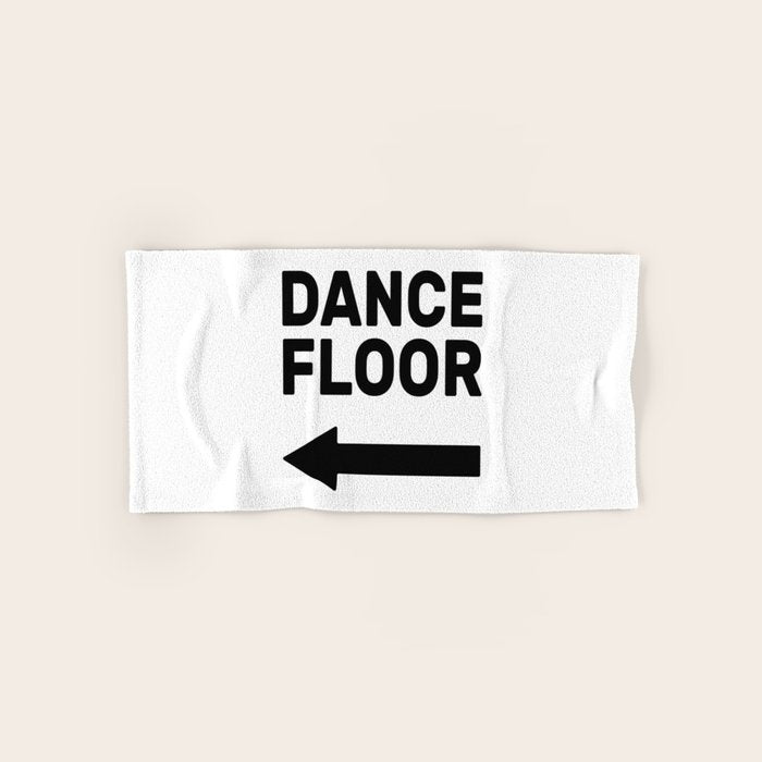 Dance floor (arrow pointing left) Bath Towel Gallery Image 1