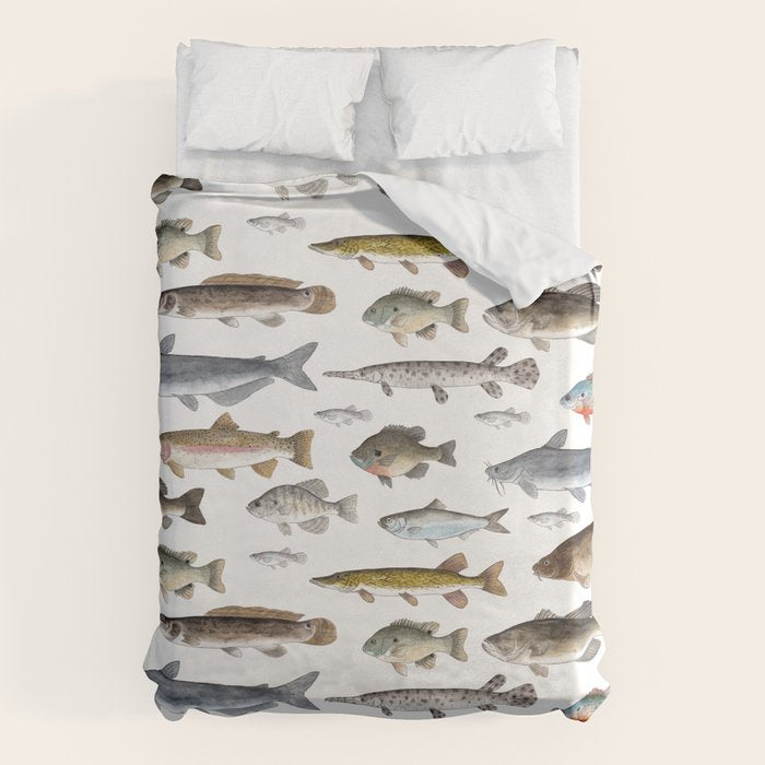 A Few Freshwater Fish Duvet Cover Gallery Image 1