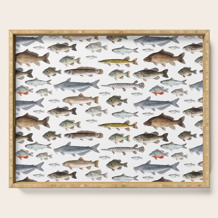 A Few Freshwater Fish Serving Tray Gallery Image 1