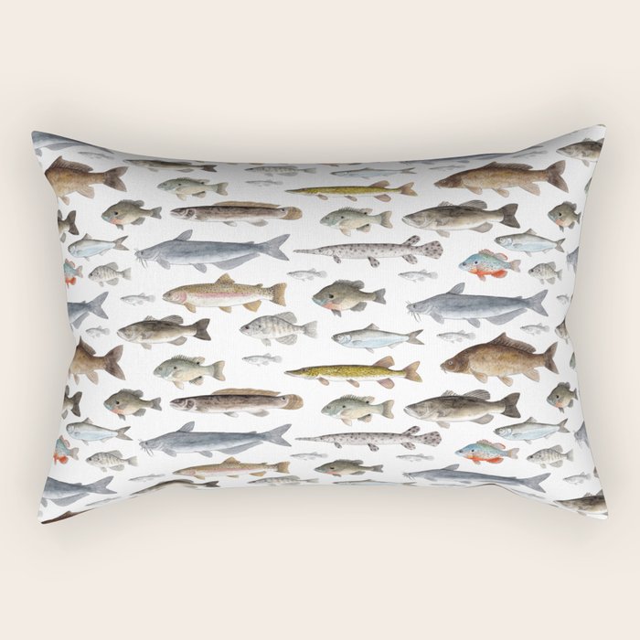 A Few Freshwater Fish Rectangular Pillow Gallery Image 2