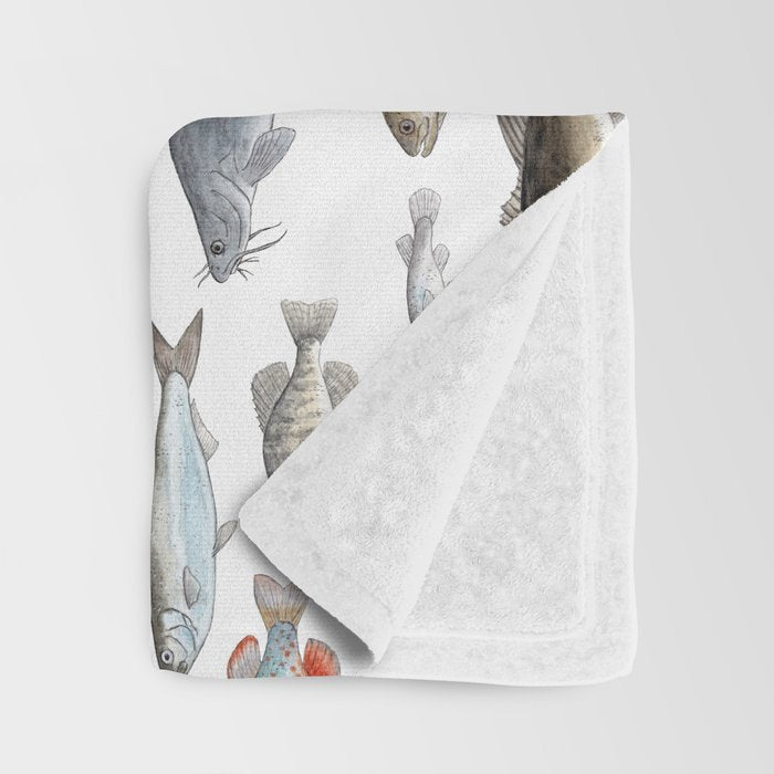 A Few Freshwater Fish Throw Blanket Gallery Image 3