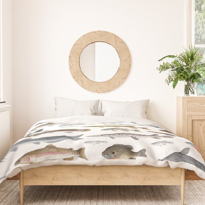 A Few Freshwater Fish Duvet Cover Gallery Image 3