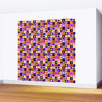 Geometric halloween mosaic pattern Wall Mural Gallery Image 2