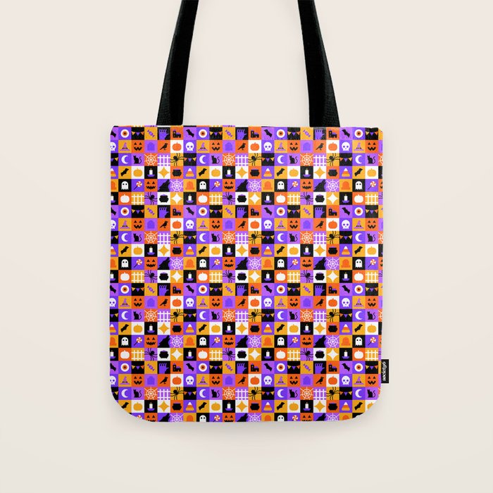 Geometric halloween mosaic pattern Tote Bag Gallery Image 1