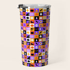 Geometric halloween mosaic pattern Travel Mug Gallery Image 3