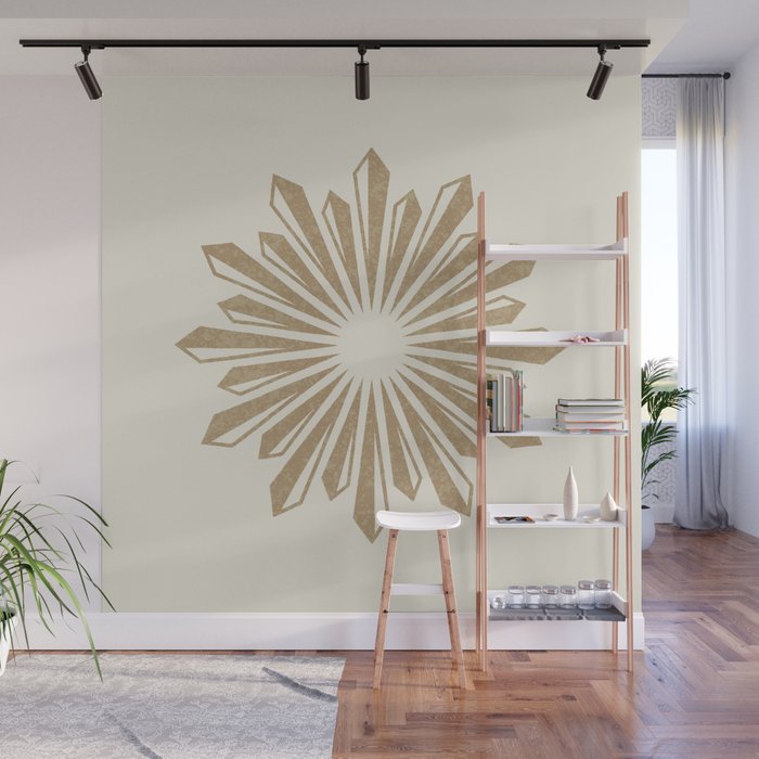 Sunburst Retro 2 - Gold Wall Mural Gallery Image 1