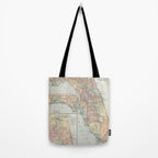 Vintage Map of Florida (1891) Tote Bag Gallery Image 2